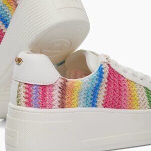 Dune London Episode Rainbow Raffia Platform Sneakers Women's Sizes 37, 41